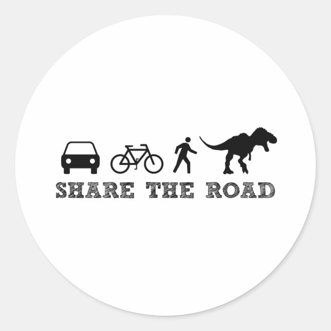 Sticker Rond Partager la route (Devant)