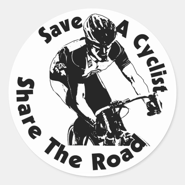 Sticker Rond Partager L'Autocollant De Route (Devant)