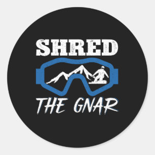 Sticker Rond Partager Le Gnar Snowboard Snowboard Snowboard Sno