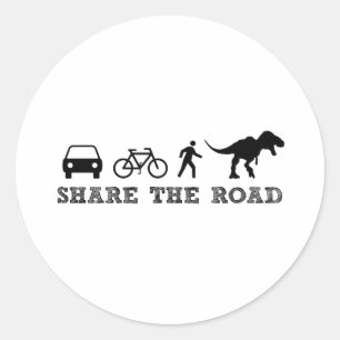 Sticker Rond Partagez la route