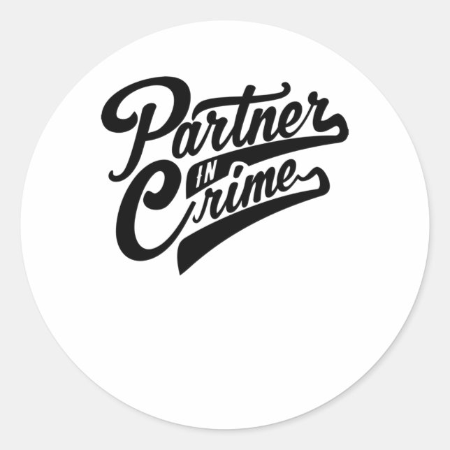 Sticker Rond Partenaire En Criminalité (Devant)