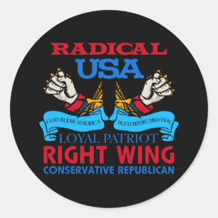 Sticker Rond Parti conservateur de droite