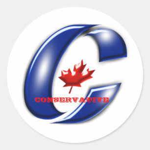 Sticker Rond Parti conservateur du Canada Marchandises politiqu