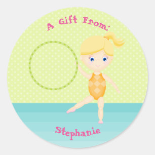 Sticker Rond Parti de la gymnastique
