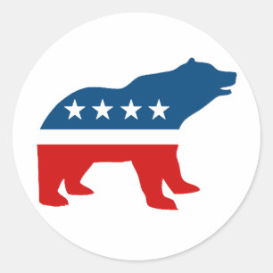 STICKER ROND PARTI OURS