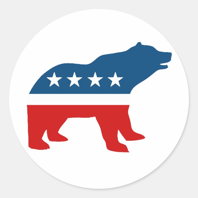 STICKER ROND PARTI OURS (Devant)