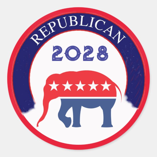 Sticker Rond Parti républicain 2028 (Devant)