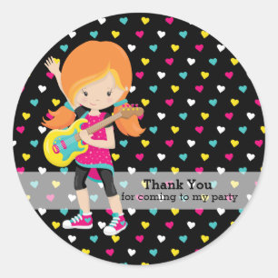 Sticker Rond Parti Rockstar