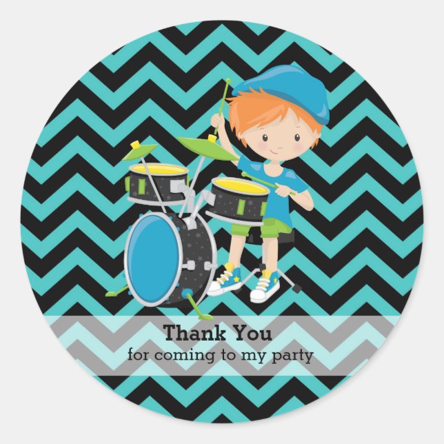 Sticker Rond Parti Rockstar (Devant)