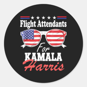 Sticker Rond Participants À Kamala Harris 2024 Pour Le Présiden