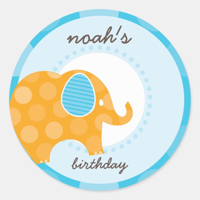Sticker Rond PARTICIPANTS :: éléphant 2 (Devant)