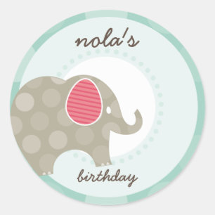 Sticker Rond PARTICIPANTS :: éléphant 3