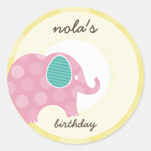 Sticker Rond PARTICIPANTS :: éléphant 5
