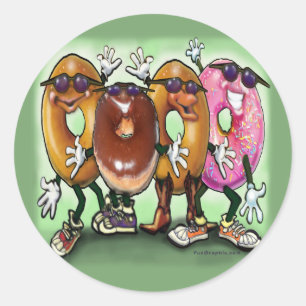 Sticker Rond Partie de beignet