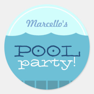 Sticker Rond Partie du pool
