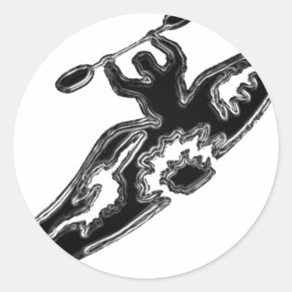 Sticker Rond Partie Kayak
