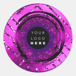 Sticker Rond Parties scintillant de logo personnalisée Tester v
