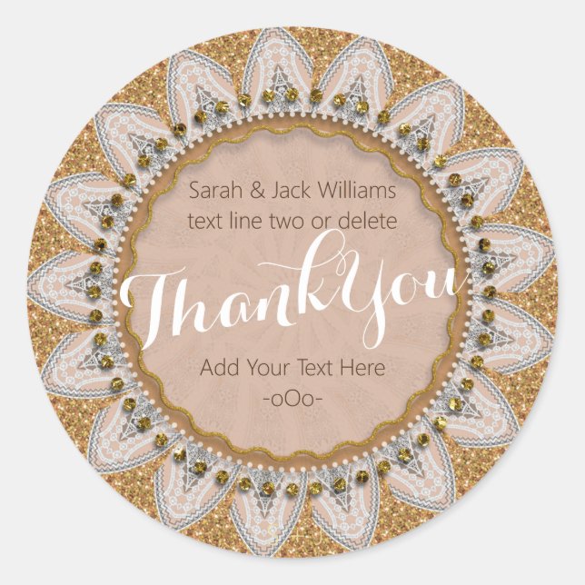 Sticker Rond Parties scintillant de tournesol en Merci  de dent (Devant)