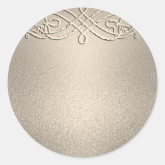 Sticker Rond Parties scintillant Gold Shimmer Look Arrière - pl