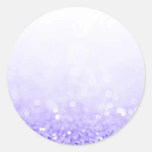 Sticker Rond Parties scintillant mauve personnalisée tendance