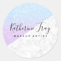 Parties scintillant mignonne bleu violet maquillag