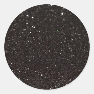 Sticker Rond Parties scintillant noire personnalisée tendance