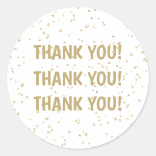 Sticker Rond Parties scintillant or mariage