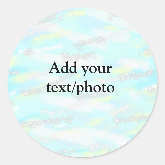 Sticker Rond Parties scintillant pastel simple coloré ajouter v (Devant)