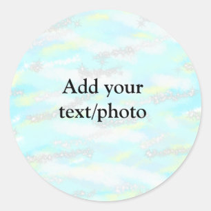 Sticker Rond Parties scintillant pastel simple coloré ajouter v