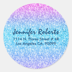 Sticker Rond Parties scintillant Rétro Colorée Et Étincelle