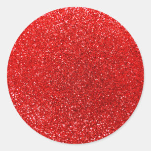 Sticker Rond Parties scintillant rouge néon