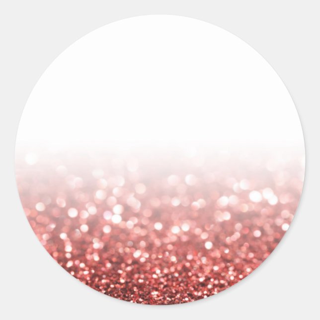 Sticker Rond Parties scintillant rouge personnalisée tendance (Devant)