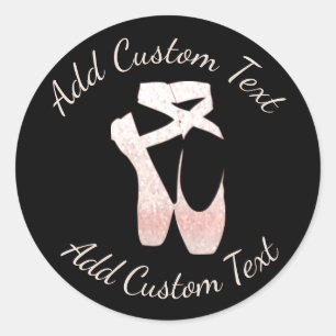 Sticker Rond Parties scintillant souple rose Chaussures de ball