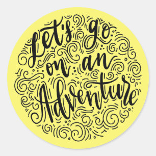 Sticker Rond Partons sur une aventure