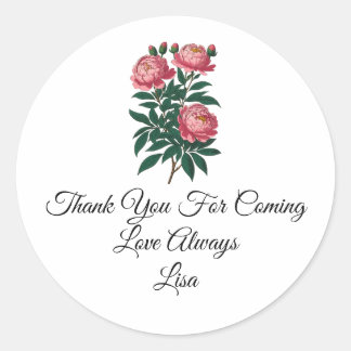 Sticker Rond Party Birthday Shower Thank You  