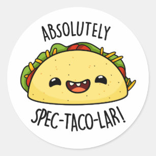 Sticker Rond Parun Taco Funny Spec-Taco-Lar