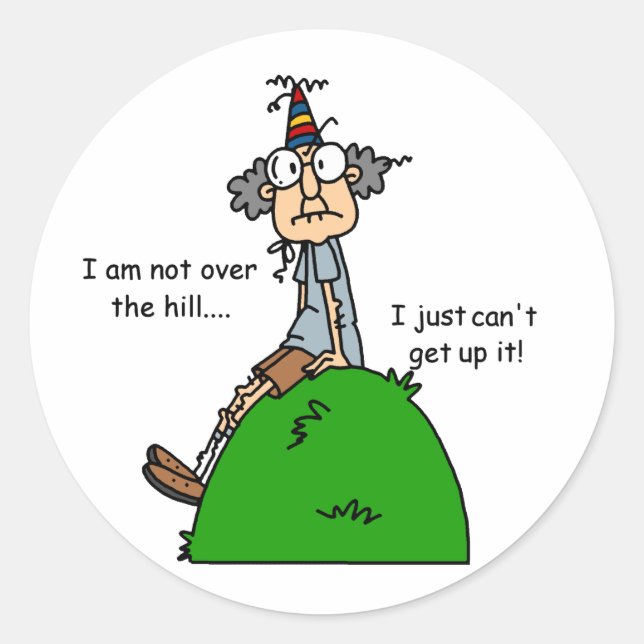 Sticker Rond Pas au-dessus de l'Humour Hill (Devant)