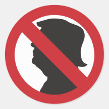 Pas d'autocollant en silhouette MAGA/anti-Trump