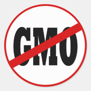 Sticker Rond Pas d'autocollant OGM