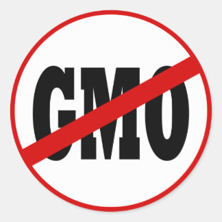 Sticker Rond Pas d'autocollant OGM