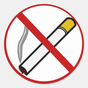 Sticker Rond Pas d'autocollants pour fumeurs