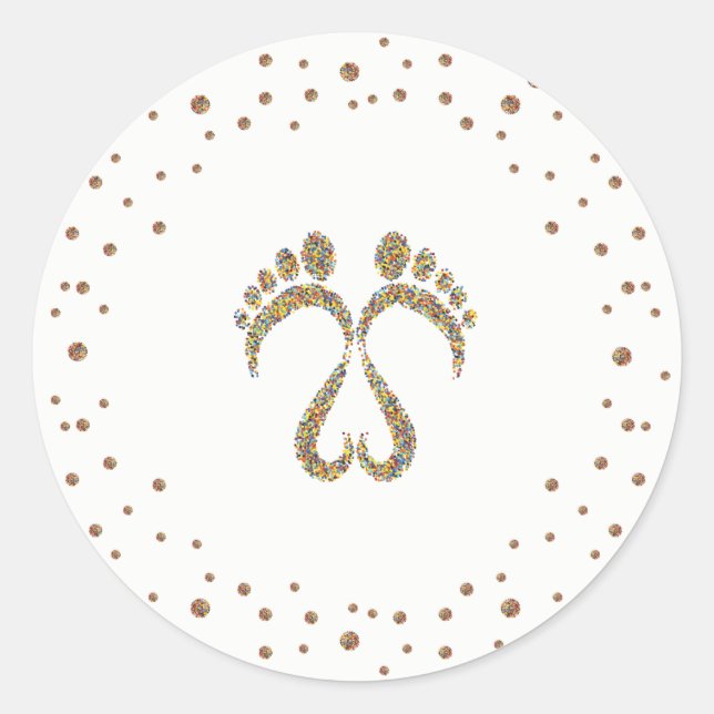Sticker Rond Pas de bébé (Devant)