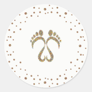 Sticker Rond Pas de bébé