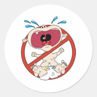 Sticker Rond Pas de bébé sec