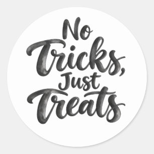 Sticker Rond Pas de blagues, juste des friandises Fête d'Hall