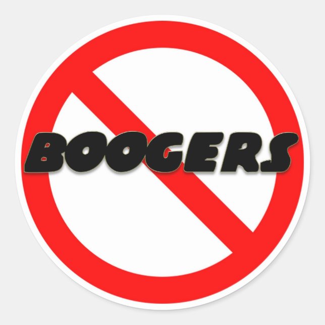 Sticker Rond Pas de Boogers (Devant)
