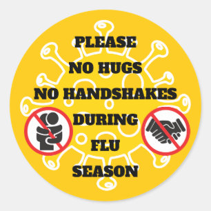Sticker Rond Pas de câpres ou de seringues pendant la saison de