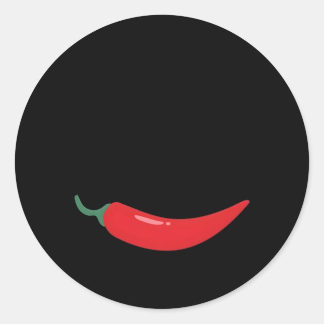 Sticker Rond Pas de chaleur Pas de nourriture épicée (Devant)