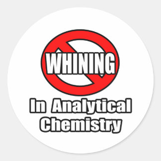 Sticker Rond Pas De Chimie Analytique
