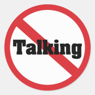 Sticker Rond Pas de discussion